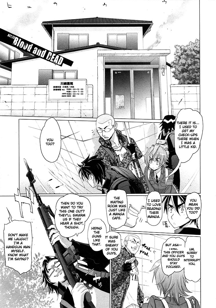 Highschool of the Dead Chapter 20 page 1 - Chapter 20: Blood and Dead