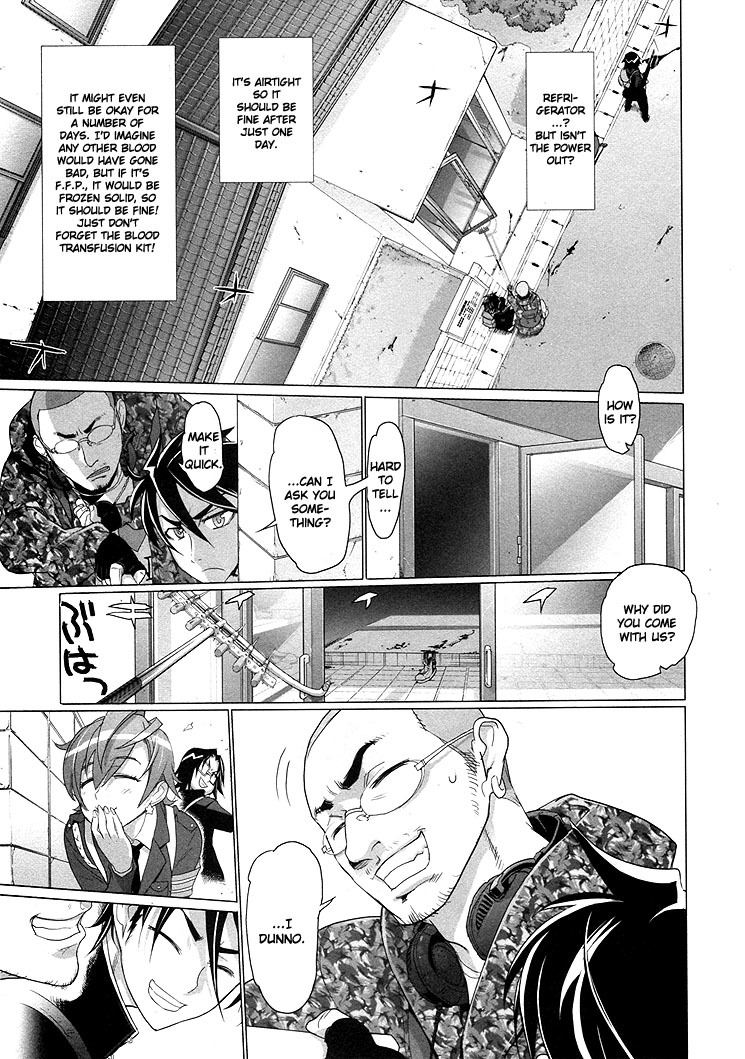 Highschool of the Dead Chapter 20 page 12 - Chapter 20: Blood and Dead