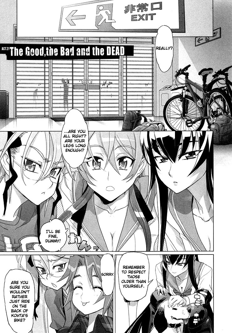 Highschool of the Dead Chapter 21 page 1 - Chapter 21: The Good, The Bad and The Dead