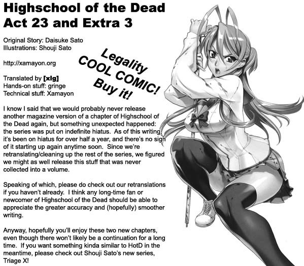 Highschool of the Dead Chapter 23 page 1 - Chapter 23: Dead Lovers