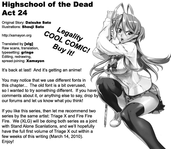 Highschool of the Dead Chapter 24 page 5 - Chapter 24: Dances with the Dead