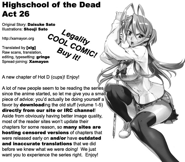 Highschool of the Dead Chapter 26 page 13 - Chapter 26: The Dead Badge of Coward