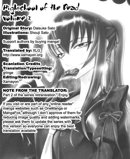 Highschool of the Dead Chapter 4 page 1 - Chapter 4: Running in the Dead