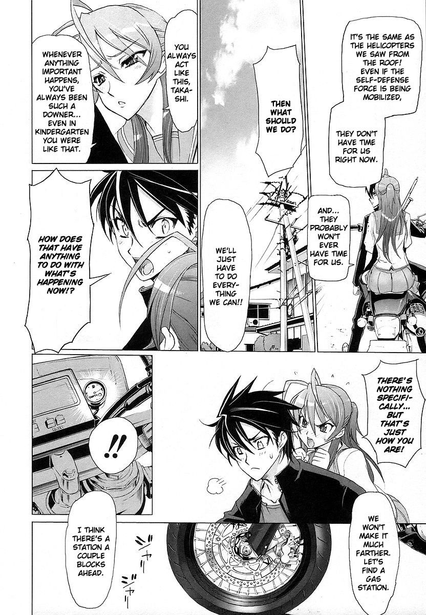 Highschool of the Dead Chapter 4 page 14 - Chapter 4: Running in the Dead
