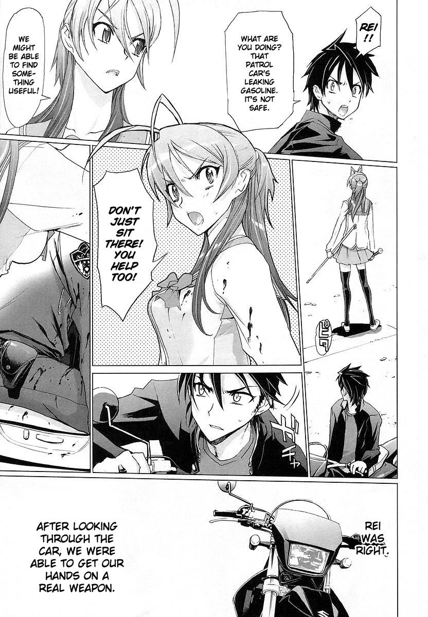 Highschool of the Dead Chapter 4 page 19 - Chapter 4: Running in the Dead