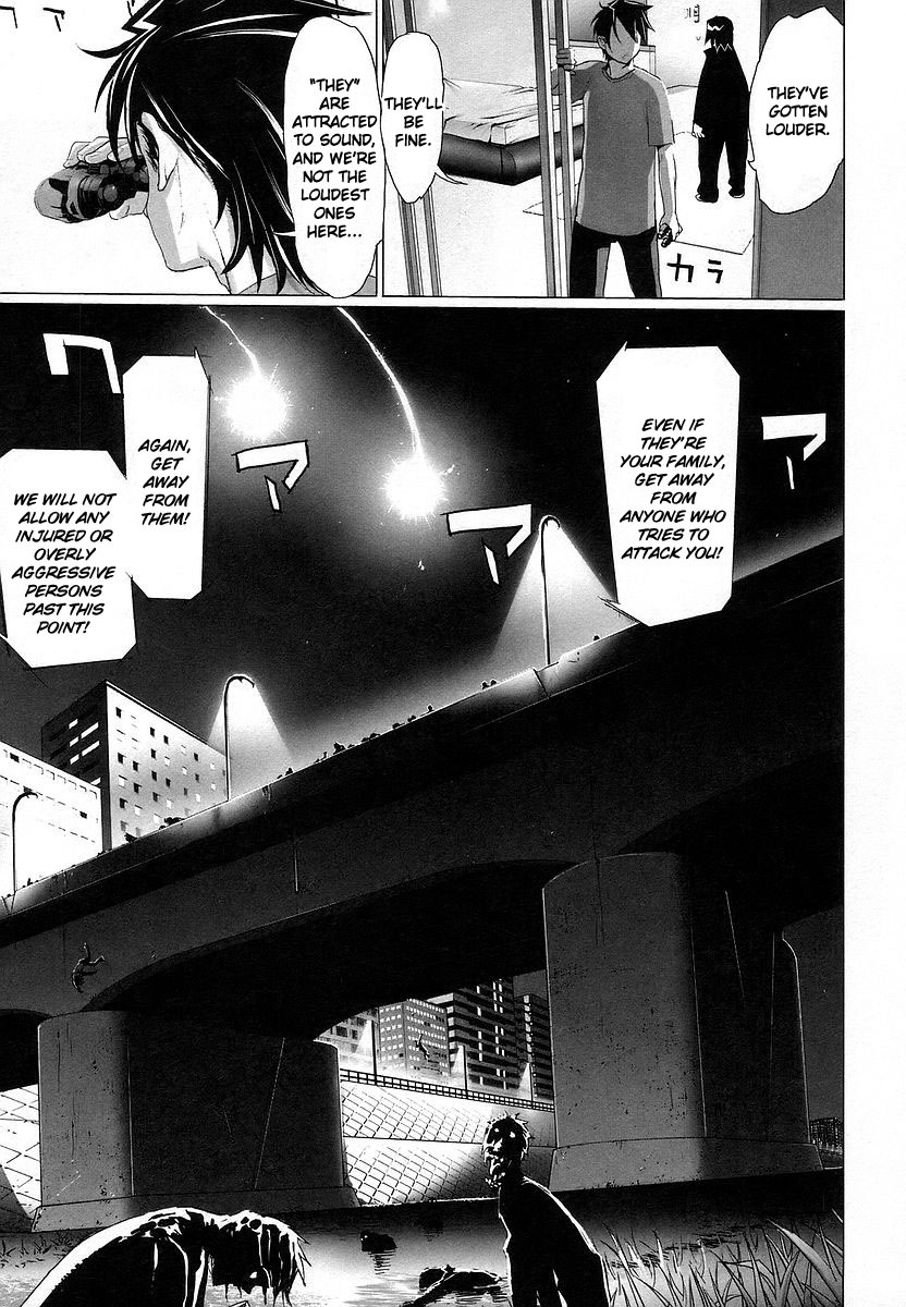 Highschool of the Dead Chapter 6 page 12 - Chapter 6: In the Dead of the Night