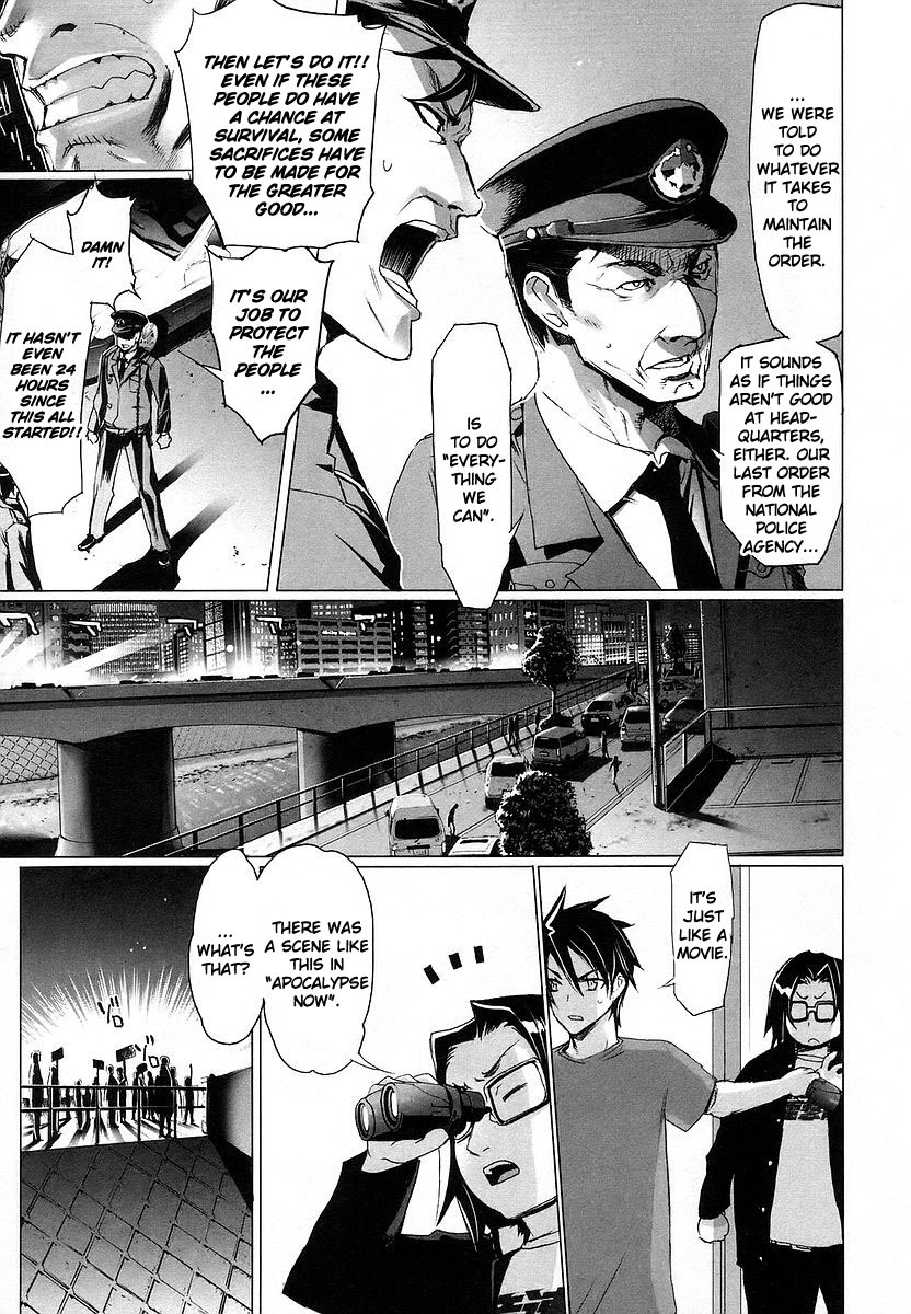 Highschool of the Dead Chapter 6 page 14 - Chapter 6: In the Dead of the Night