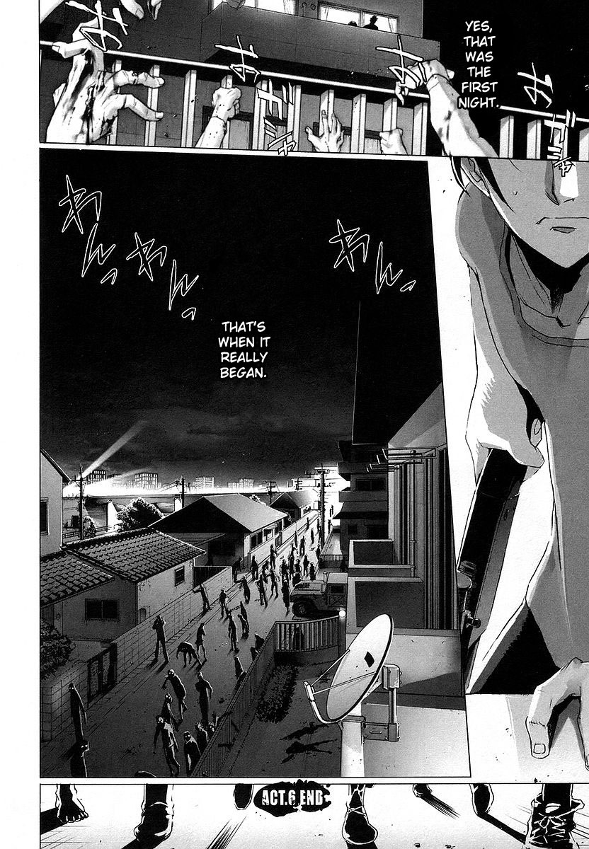 Highschool of the Dead Chapter 6 page 33 - Chapter 6: In the Dead of the Night
