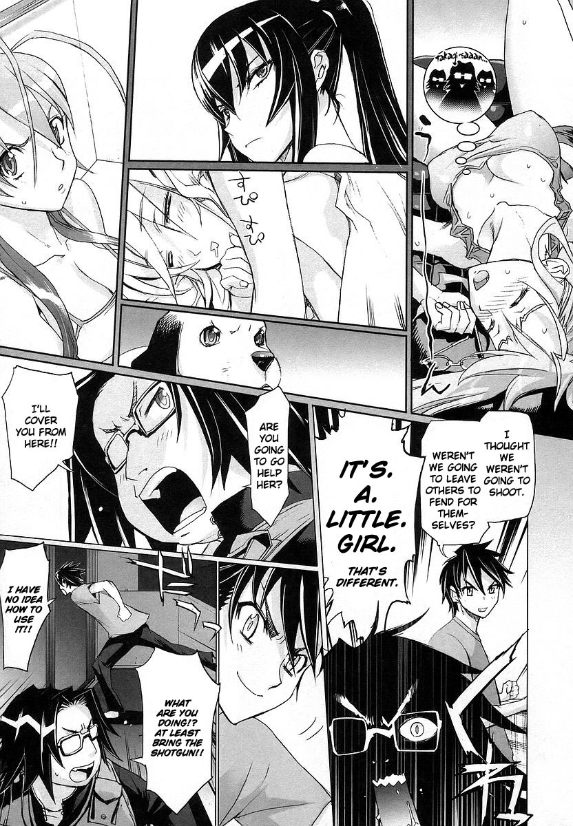 Highschool of the Dead Chapter 7 page 14 - Chapter 7: Dead Night and the Dead Ruck