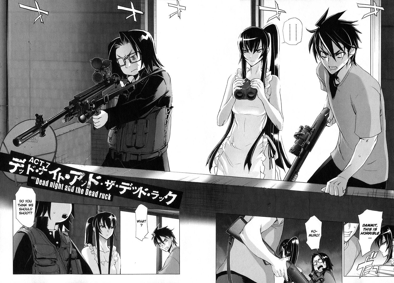 Highschool of the Dead Chapter 7 page 2 - Chapter 7: Dead Night and the Dead Ruck