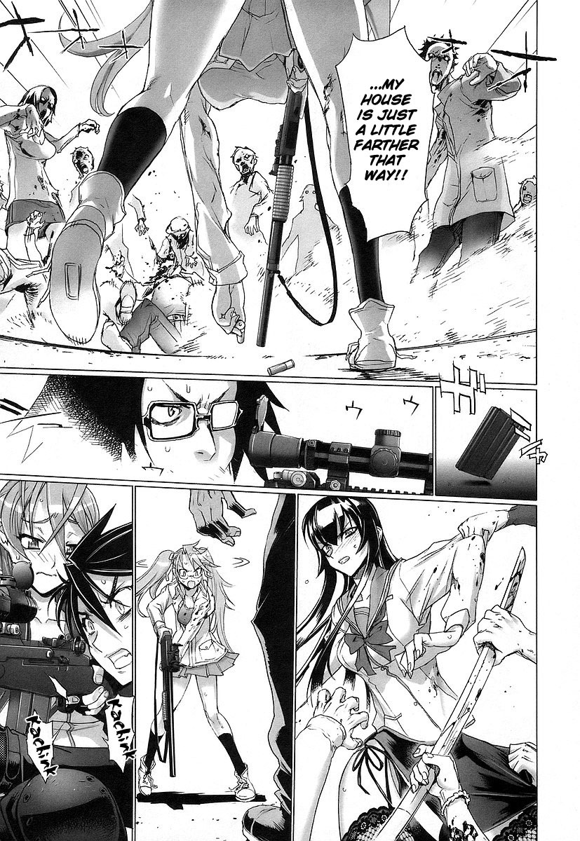 Highschool of the Dead Chapter 9 page 22 - Chapter 9: The Dead Way Home