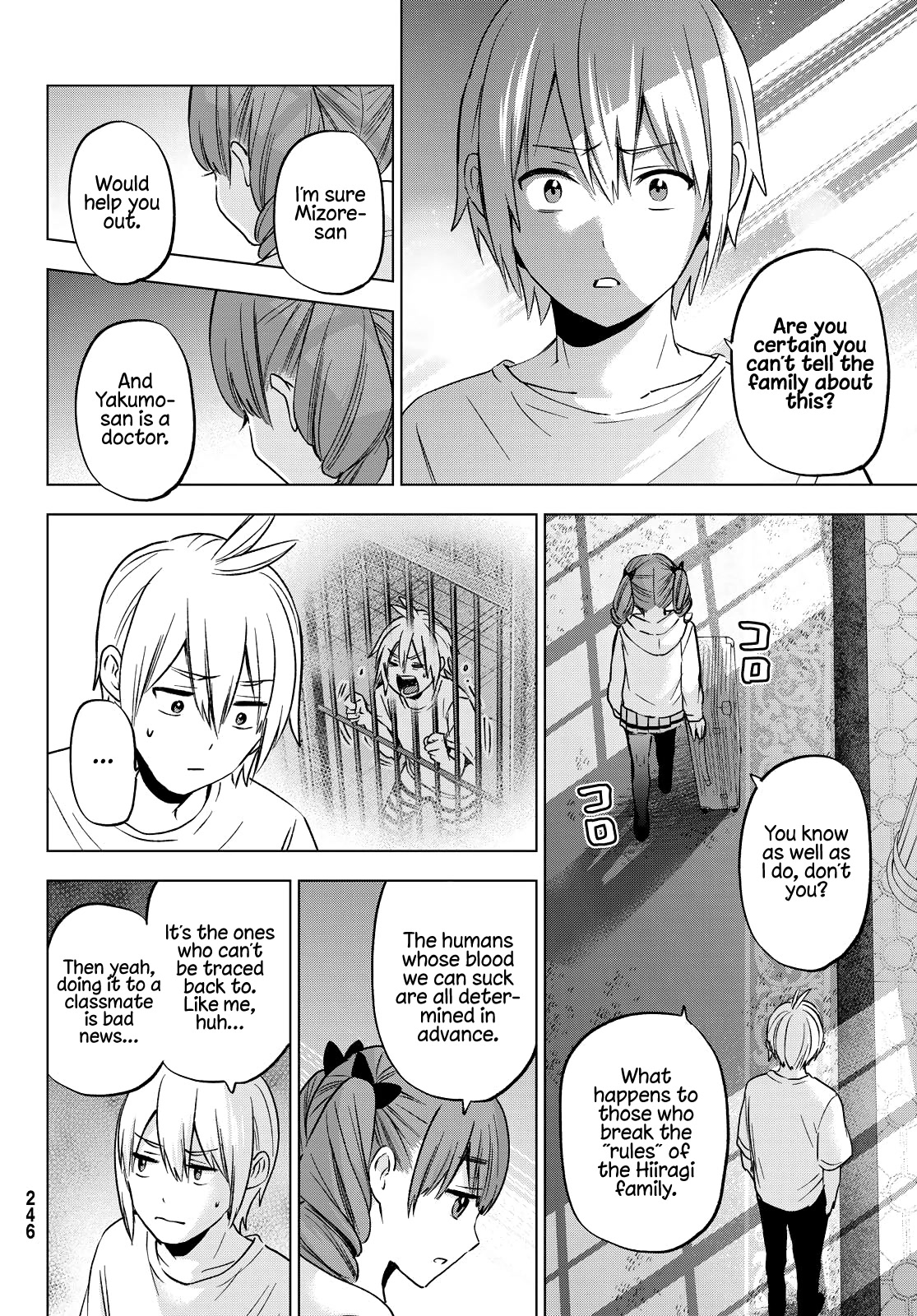 Hiiragi-san Chi no Kyuuketsu Jijou Chapter 14 page 6 - Chapter 14: In the Night World