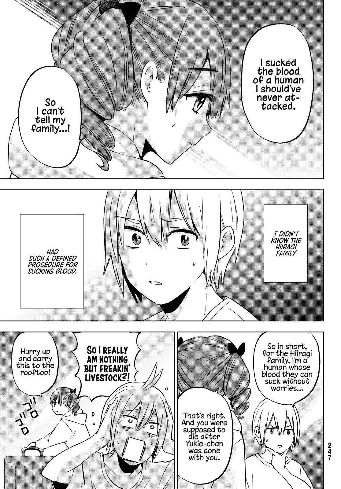 Hiiragi-san Chi no Kyuuketsu Jijou Chapter 14 page 7 - Chapter 14: In the Night World