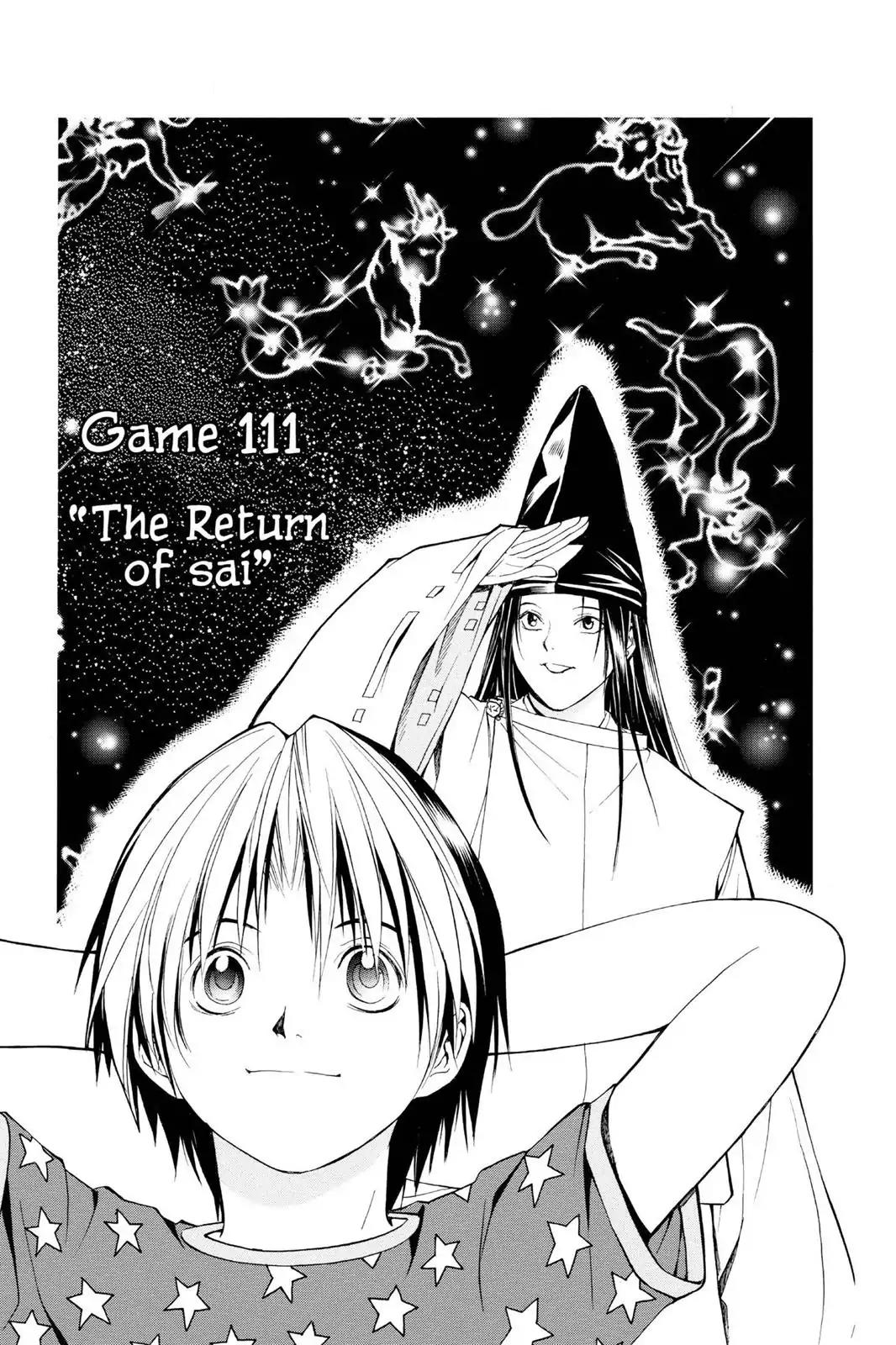 Hikaru no Go Chapter 111 page 1 - Chapter 111: The Return of Sai