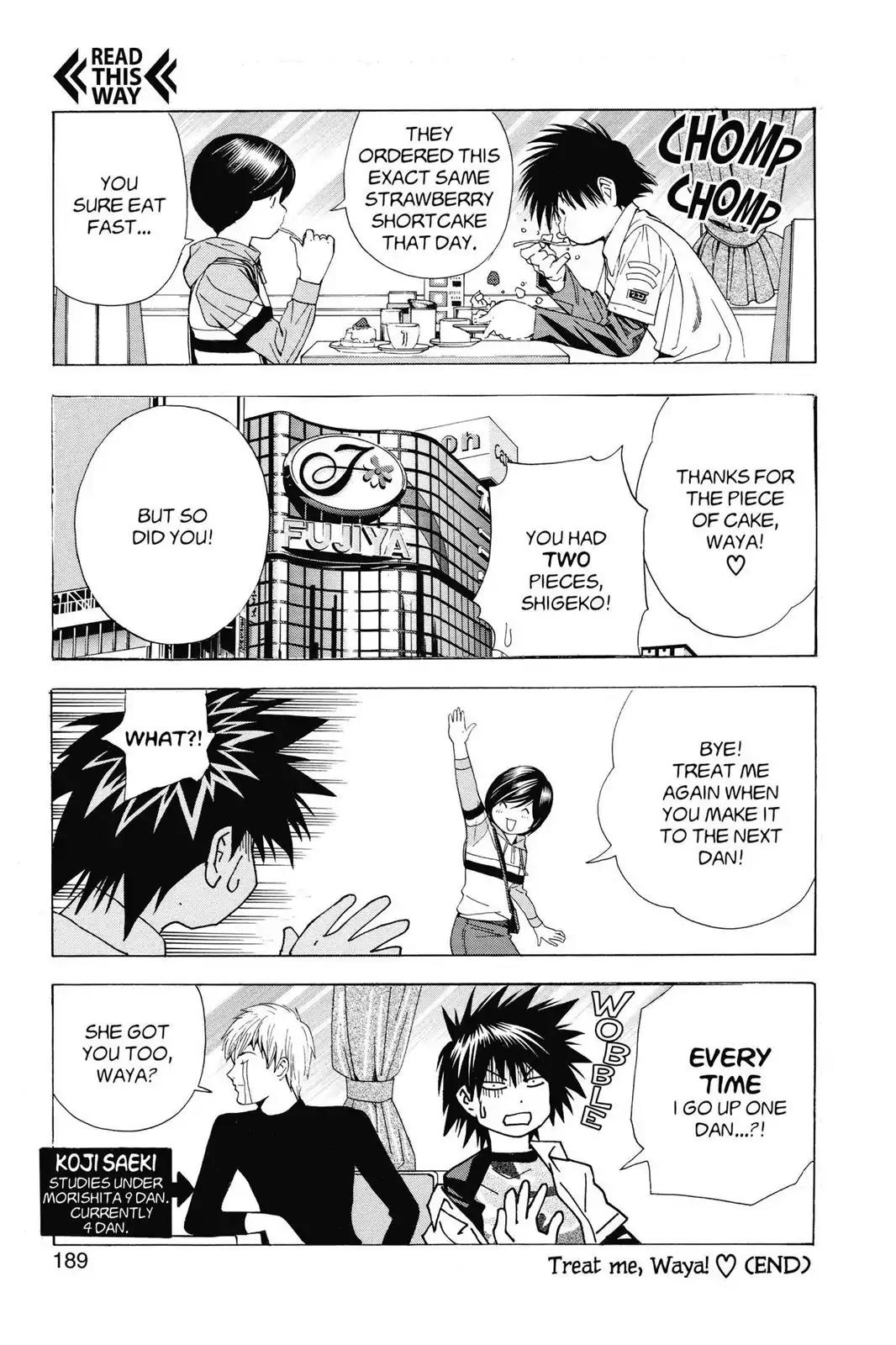 Hikaru no Go Chapter 121.5 page 3 - Vol.14 Bonus Story: Your Treat, Waya!