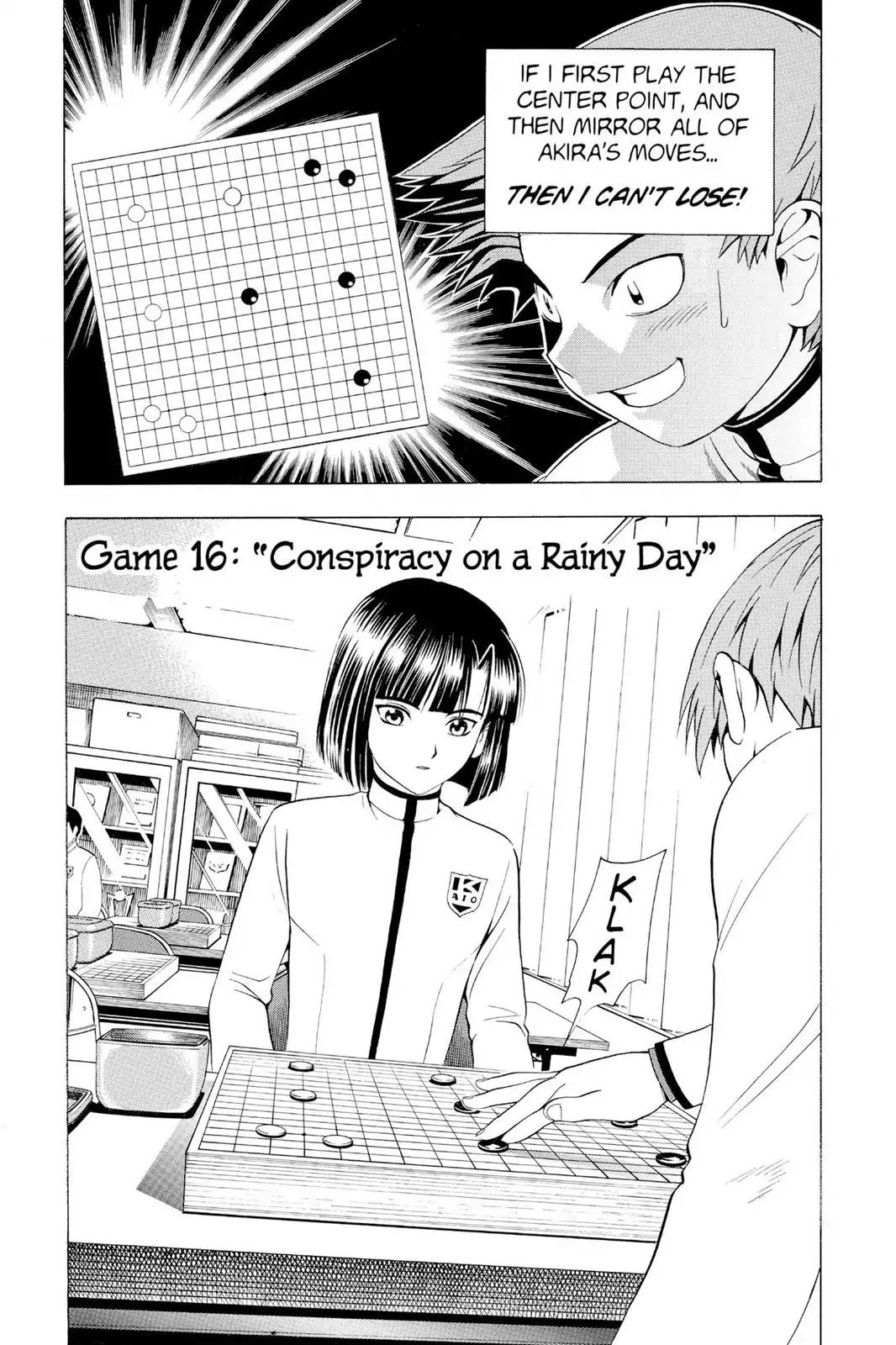 Hikaru no Go Chapter 16 page 1 - Chapter 16: Conspiracy on a Rainy Day