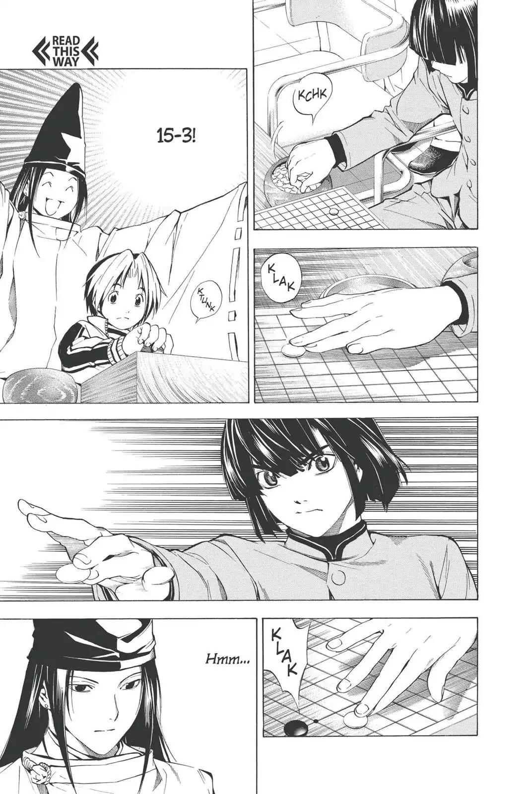 Hikaru no Go Chapter 189.5 page 11 - Vol.23 Bonus Story 1: Fujiwara no Sai vs. Akira Toya