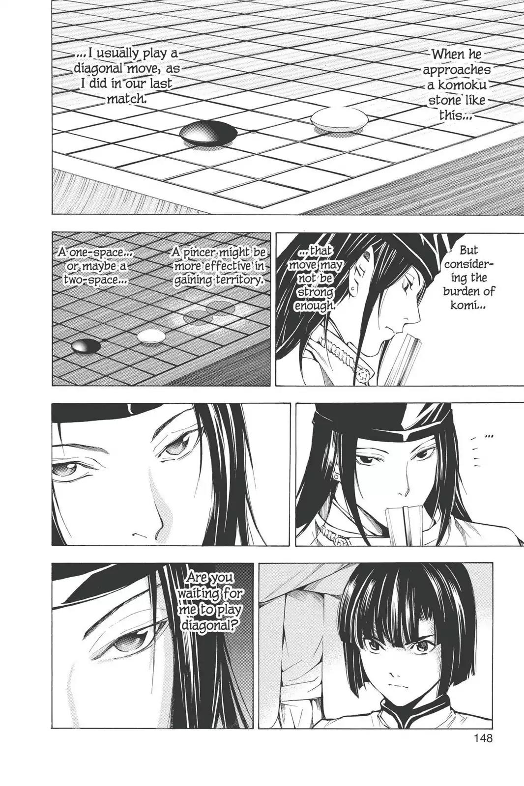 Hikaru no Go Chapter 189.5 page 12 - Vol.23 Bonus Story 1: Fujiwara no Sai vs. Akira Toya