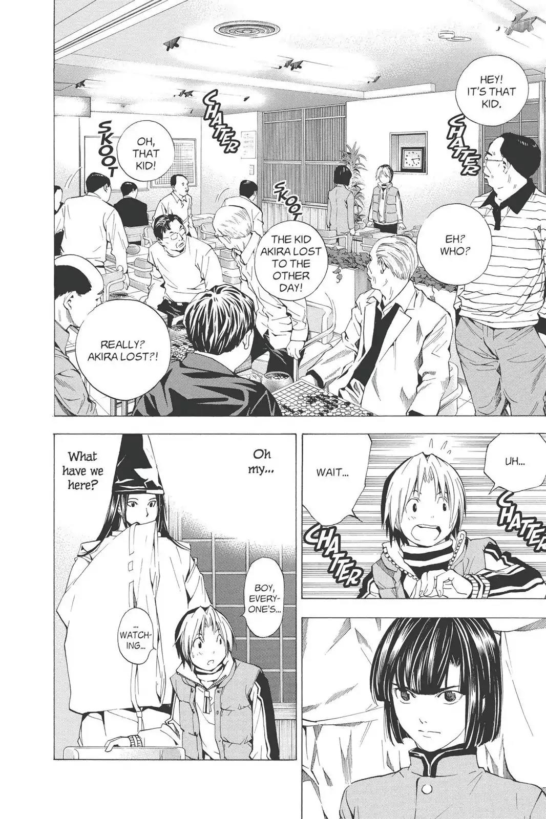 Hikaru no Go Chapter 189.5 page 6 - Vol.23 Bonus Story 1: Fujiwara no Sai vs. Akira Toya
