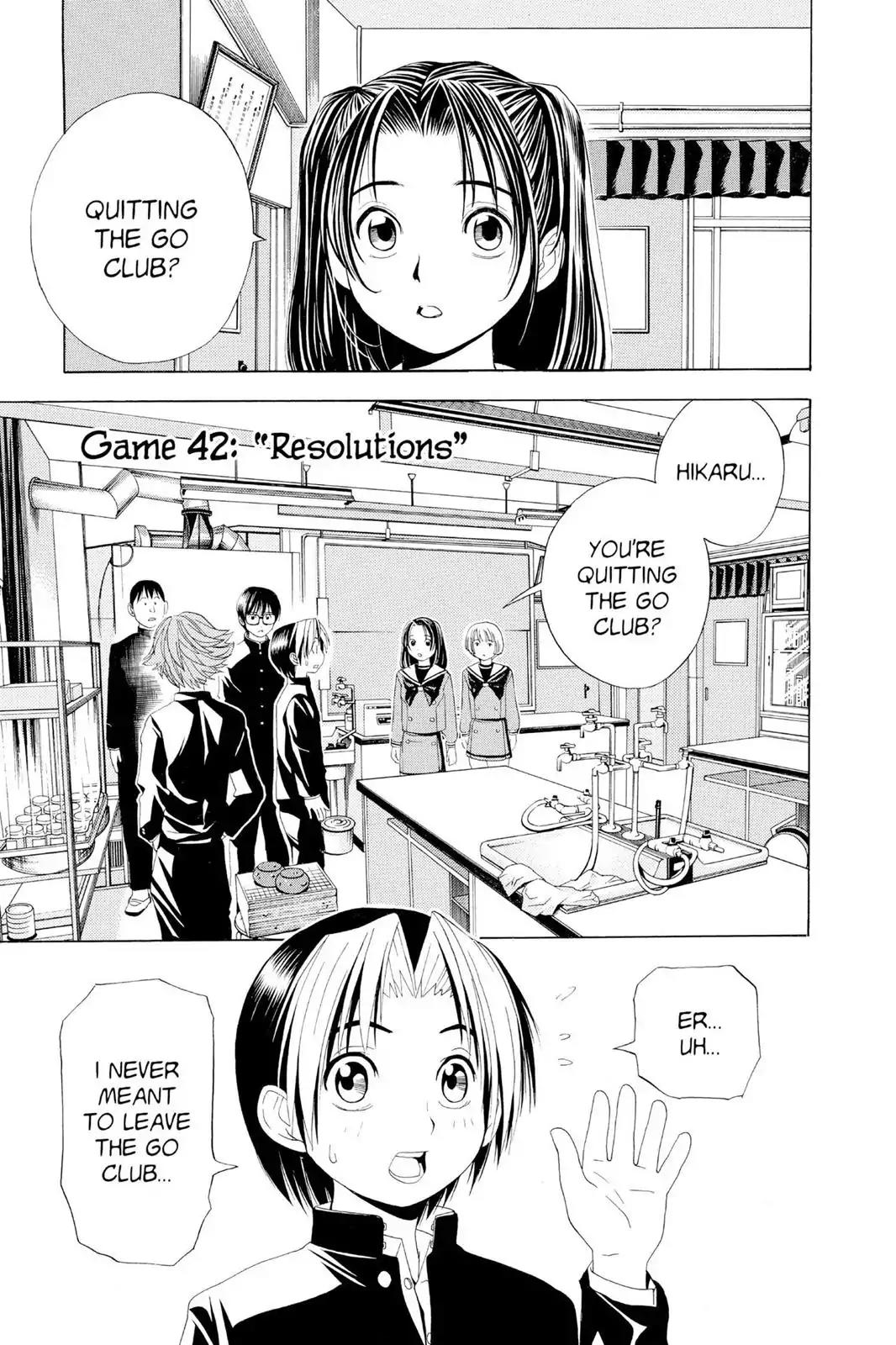Hikaru no Go Chapter 42 page 1 - Chapter 42: Resolutions