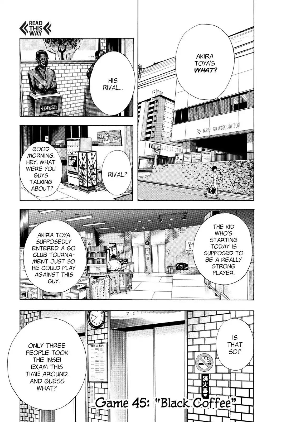 Hikaru no Go Chapter 45 page 1 - Chapter 45: Black Coffee