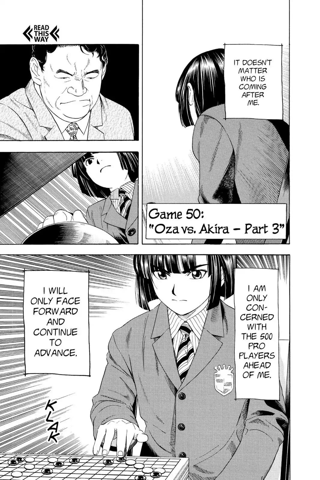 Hikaru no Go Chapter 50 page 1 - Chapter 50: Oza vs. Akira (Part 3)