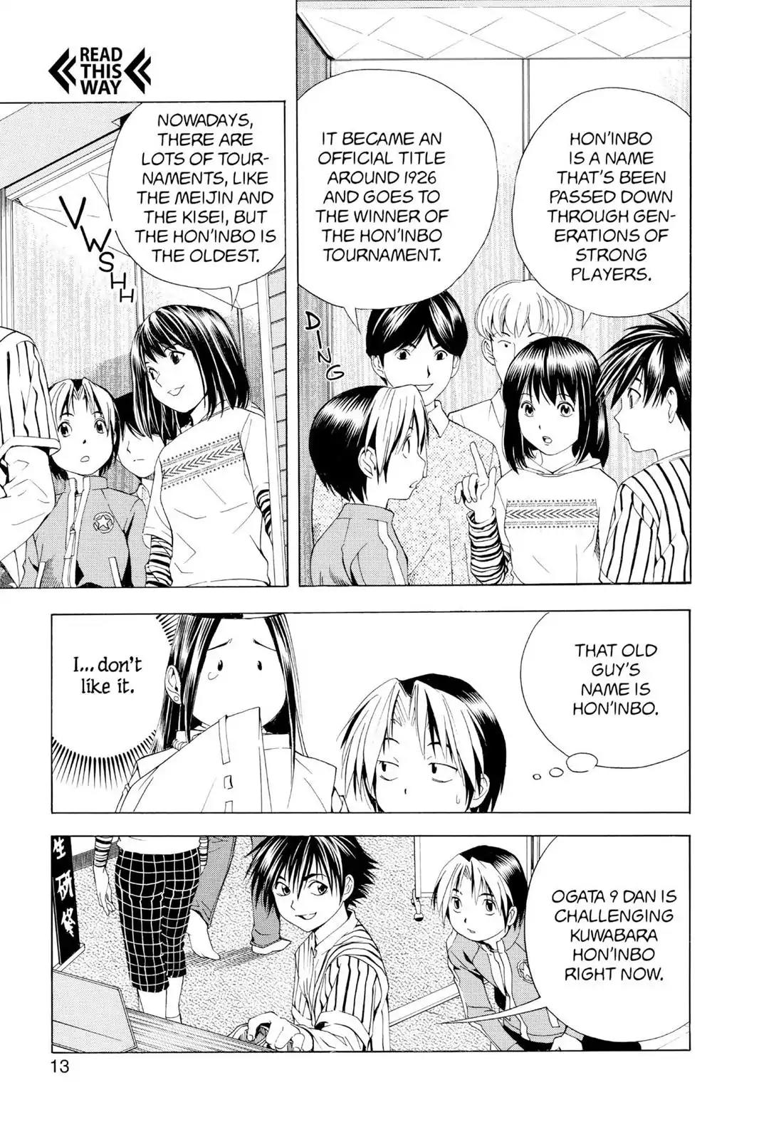 Hikaru no Go Chapter 61 page 14 - Chapter 61: Kuwabara Hon'inbo