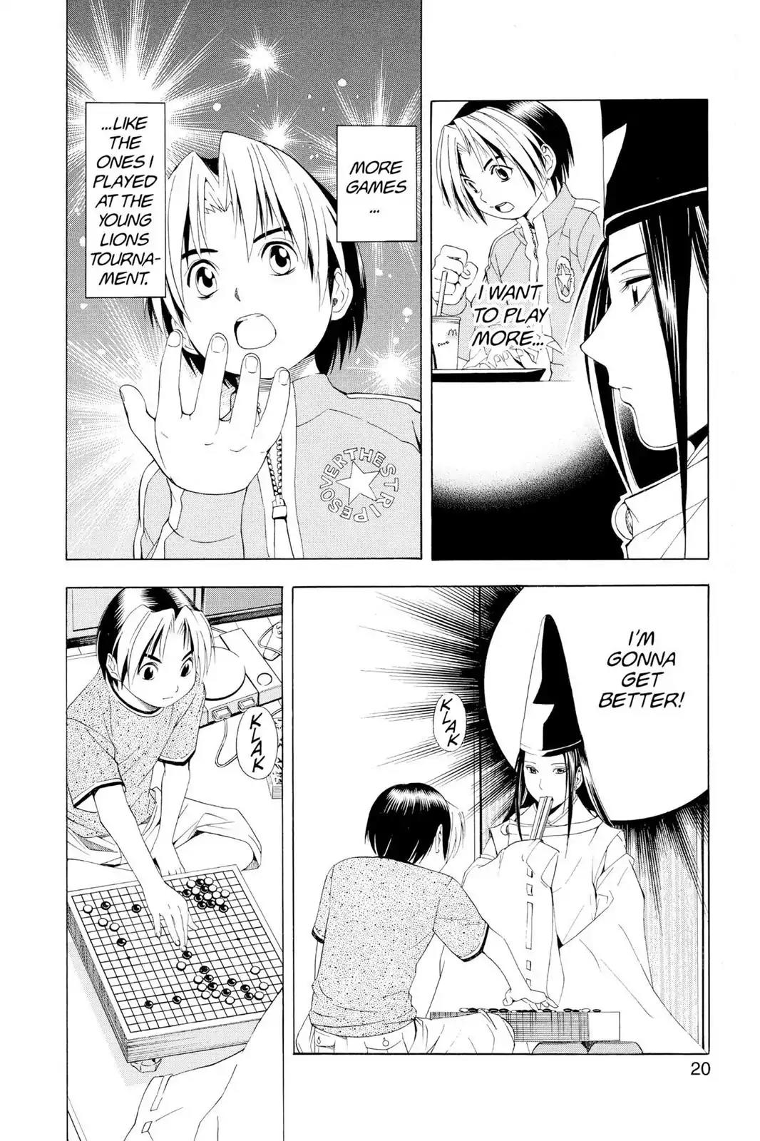 Hikaru no Go Chapter 61 page 21 - Chapter 61: Kuwabara Hon'inbo