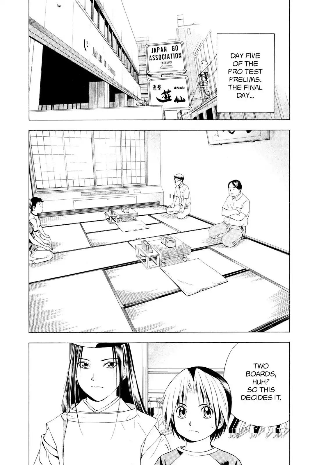 Hikaru no Go Chapter 68 page 6 - Chapter 68: The Pro Test Preliminaries: Day Four...and Then...