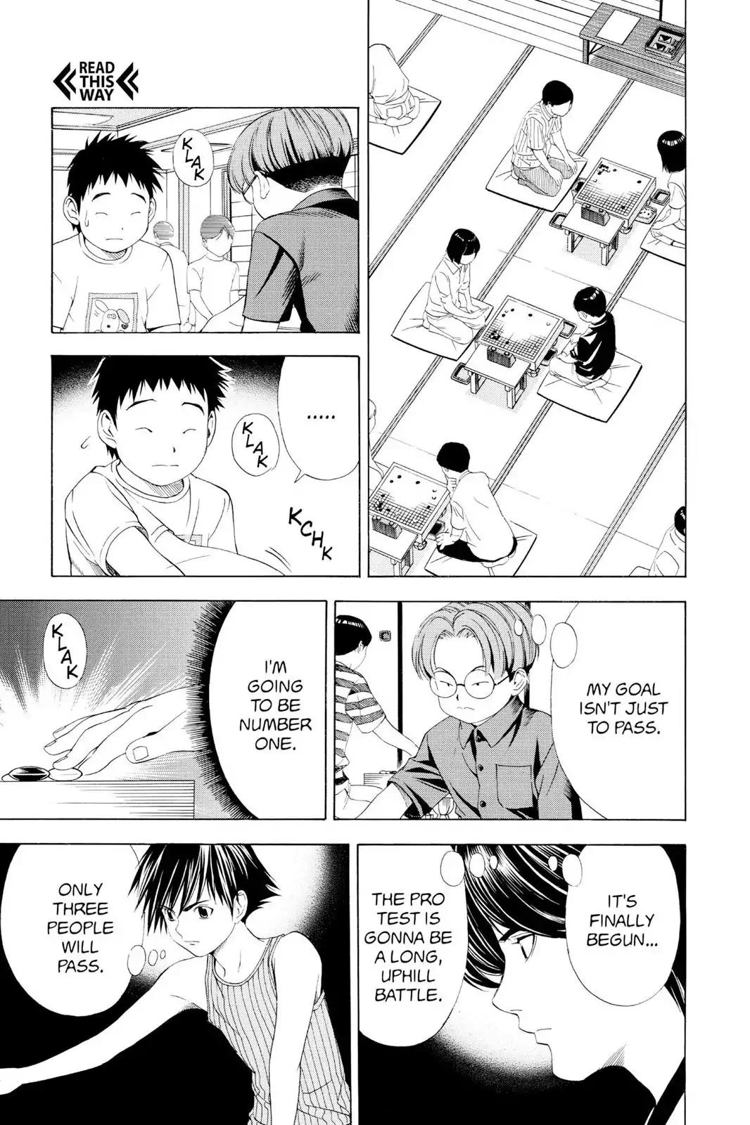 Hikaru no Go Chapter 77 page 17 - Chapter 77: The Pro Test Begins