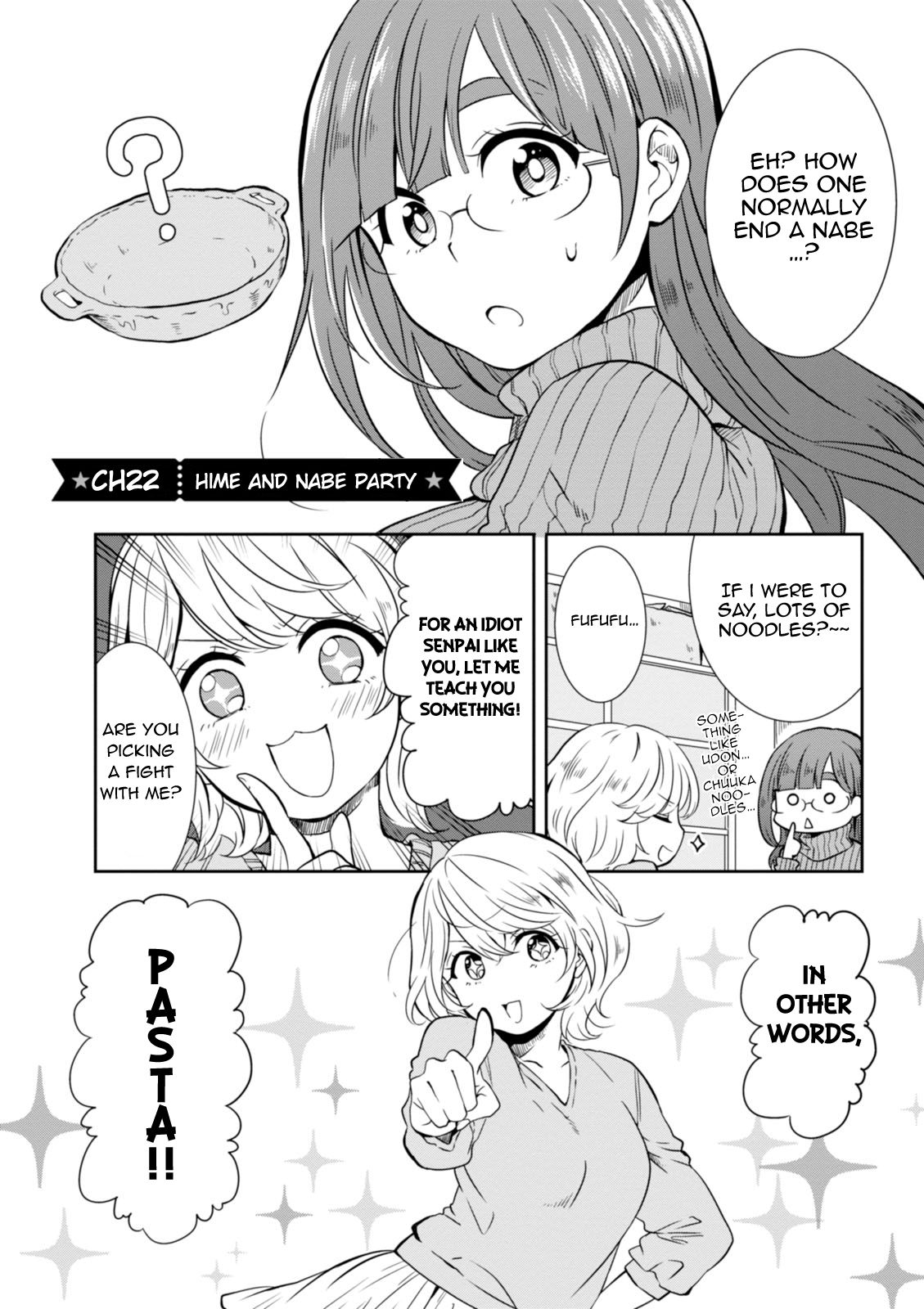 Hime no Dameshi Chapter 22 page 1 - Chapter 22: Hime And Nabe Party