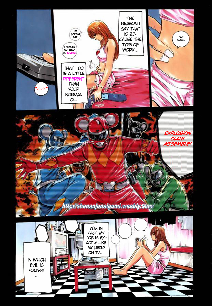 Himitsu Sentai Momoidaa Chapter 0 page 9 - Chapter 0: Pursuit of Secrets