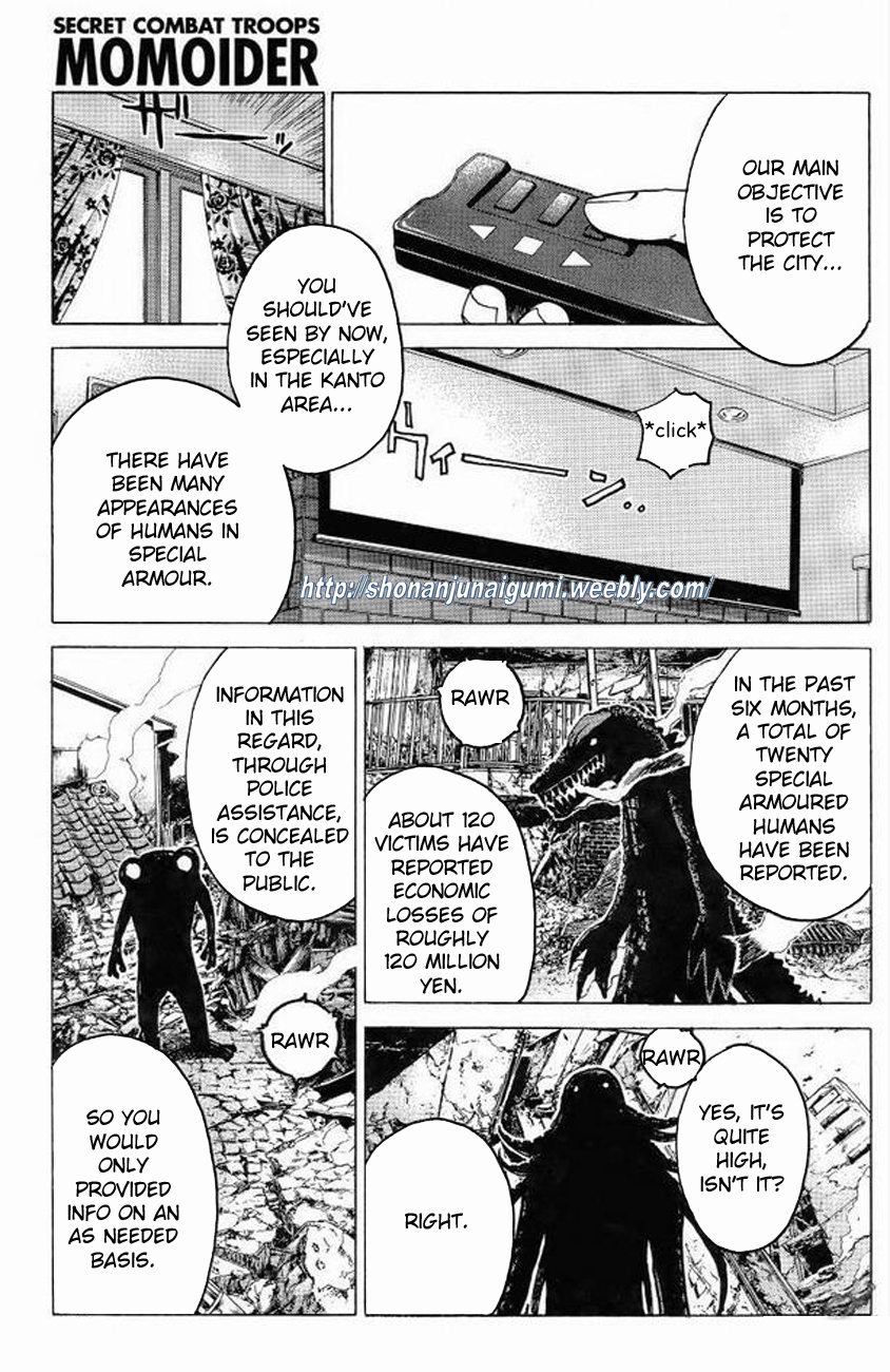 Himitsu Sentai Momoidaa Chapter 11 page 8 - Chapter 11: Momoider, Move Out