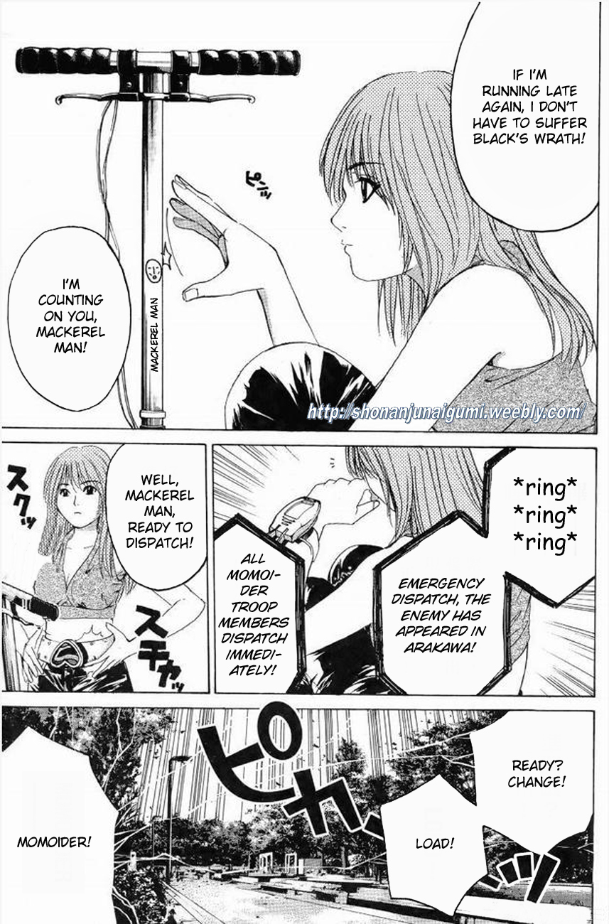 Himitsu Sentai Momoidaa Chapter 2 page 5 - Chapter 2: Late Pursuit