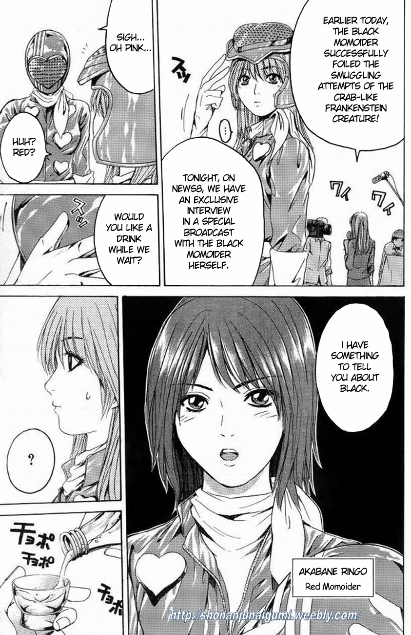 Himitsu Sentai Momoidaa Chapter 5 page 3 - Chapter 5: Pursuit, Challenge Black