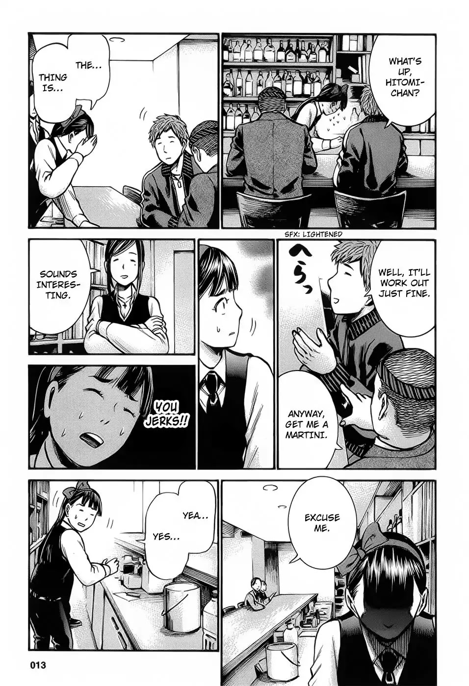 Hinamatsuri Chapter 11 page 15 - Chapter 11: The Middle School Student Bartender HITOMI!
