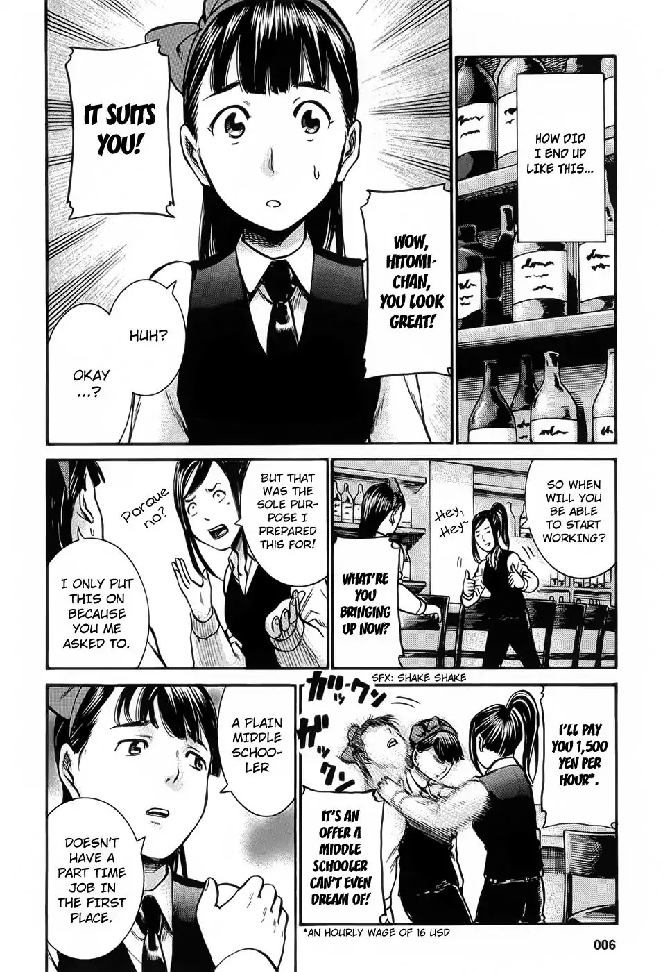 Hinamatsuri Chapter 11 page 8 - Chapter 11: The Middle School Student Bartender HITOMI!