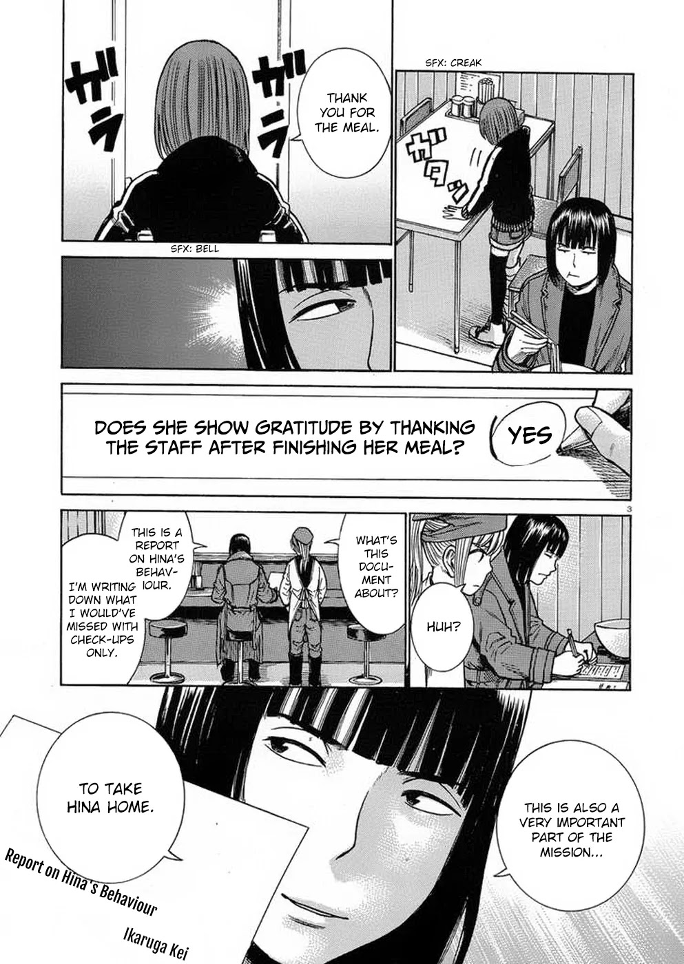 Hinamatsuri Chapter 34 page 3 - Chapter 34: Ikaruga Kei's Report On Hina's Behaviour.