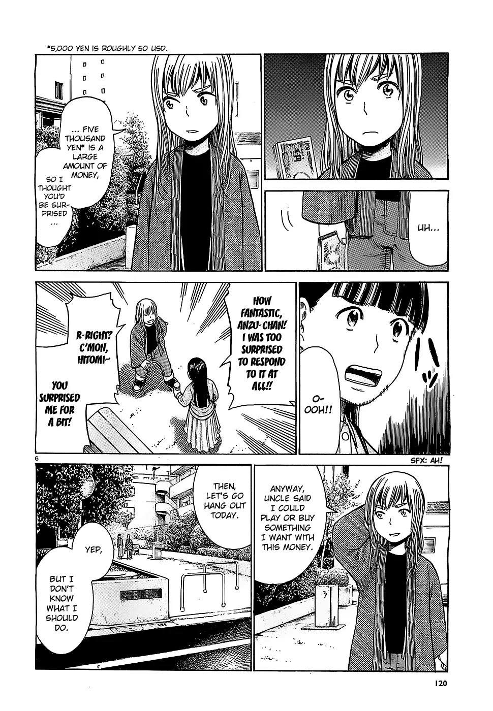 Hinamatsuri Chapter 35 page 6 - Chapter 35: Her First Pocket Money