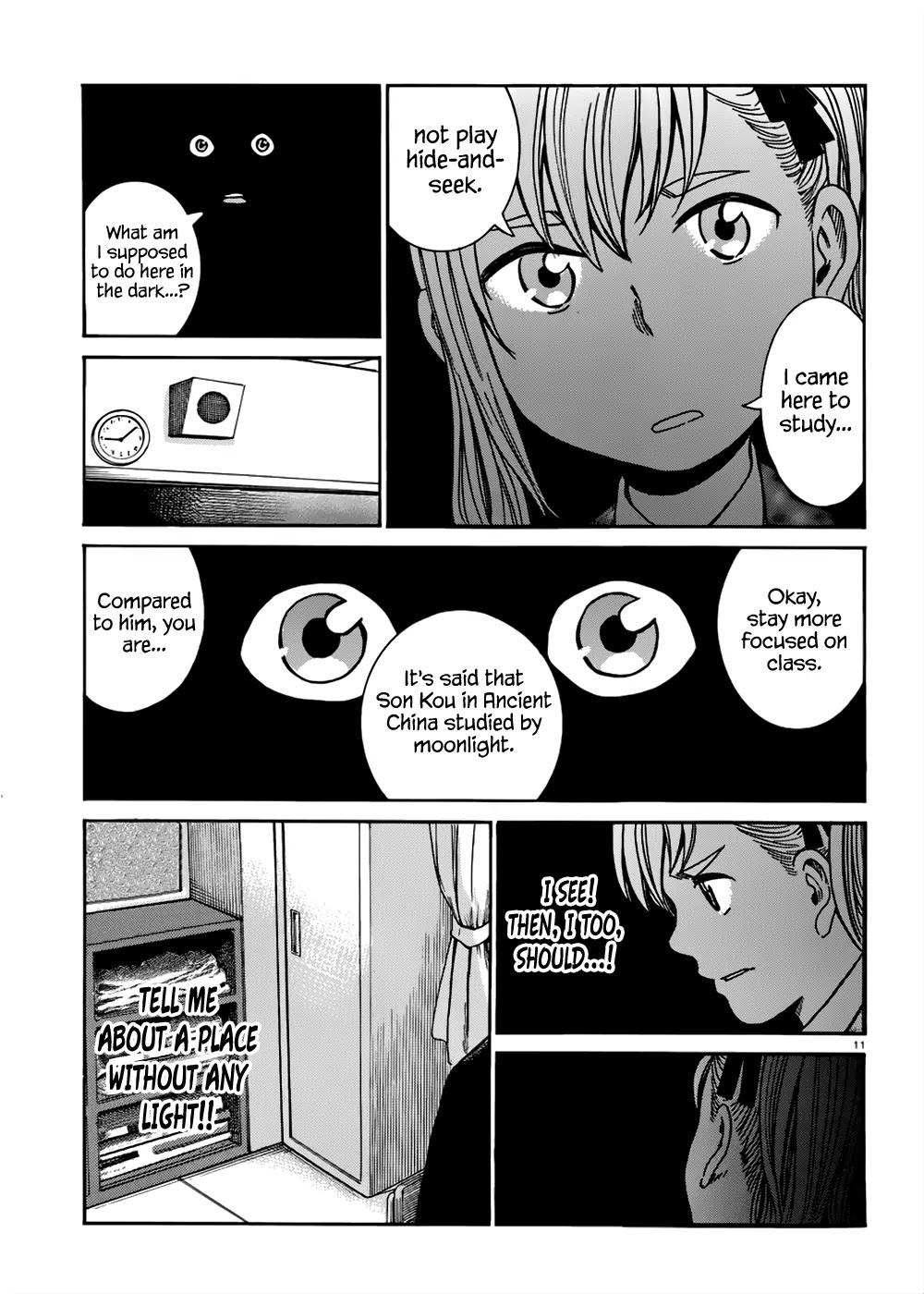 Hinamatsuri Chapter 42 page 12 - Chapter 42: One-Day Trial Run at School