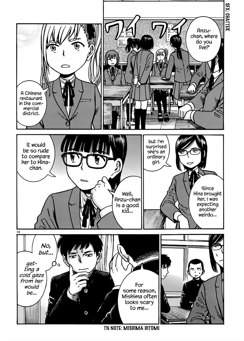 Hinamatsuri Chapter 42 page 19 - Chapter 42: One-Day Trial Run at School