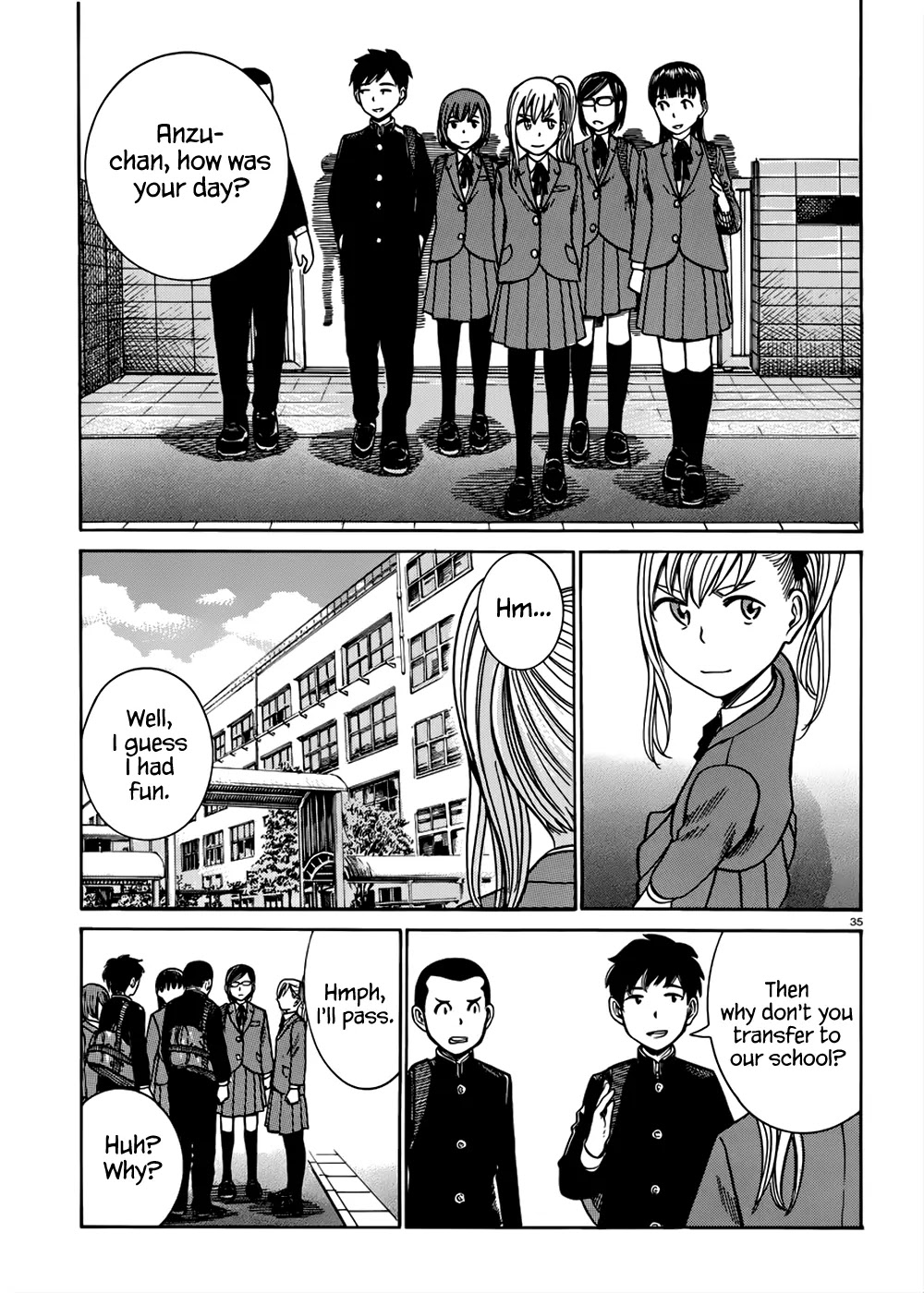 Hinamatsuri Chapter 42 page 36 - Chapter 42: One-Day Trial Run at School