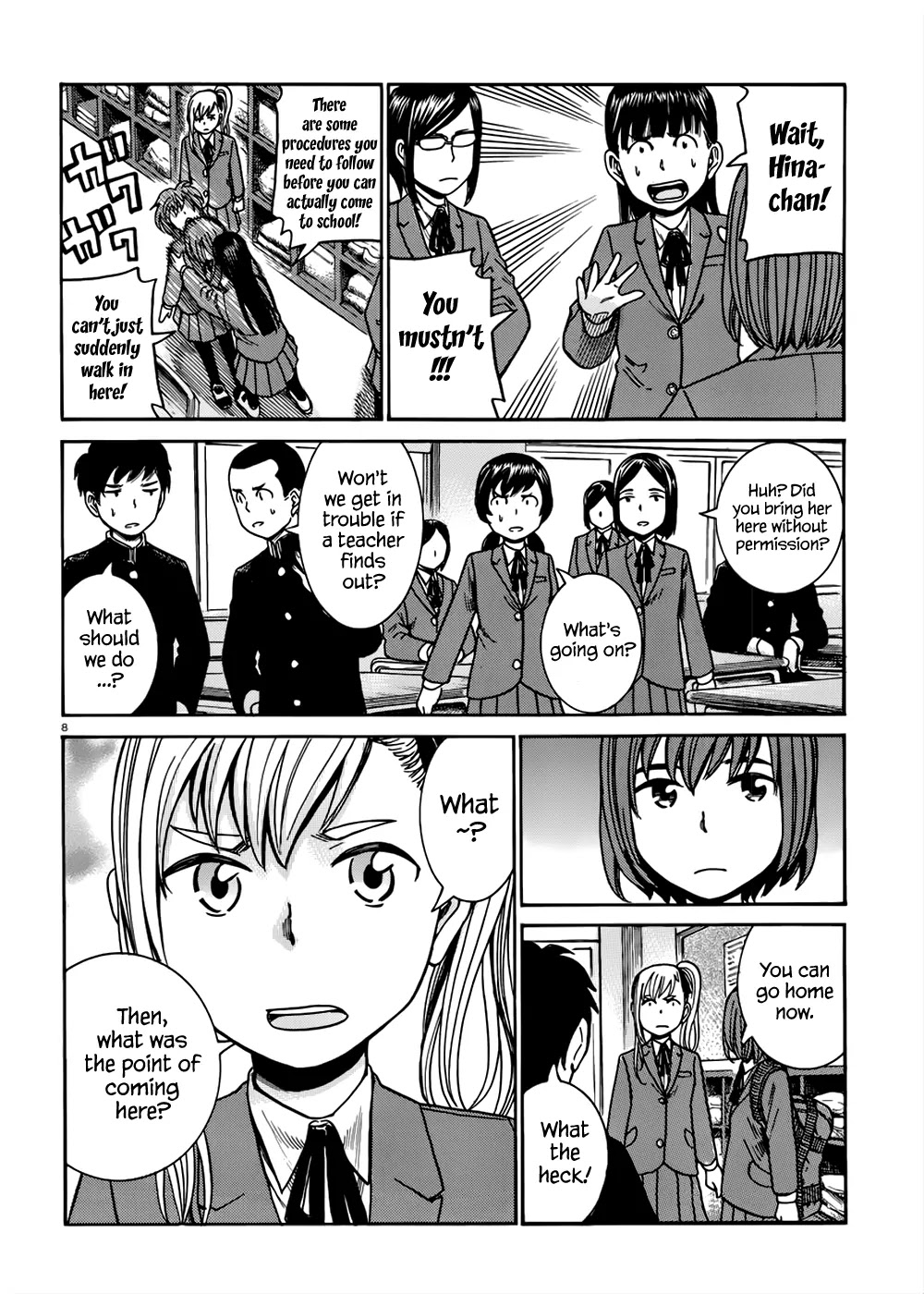 Hinamatsuri Chapter 42 page 9 - Chapter 42: One-Day Trial Run at School