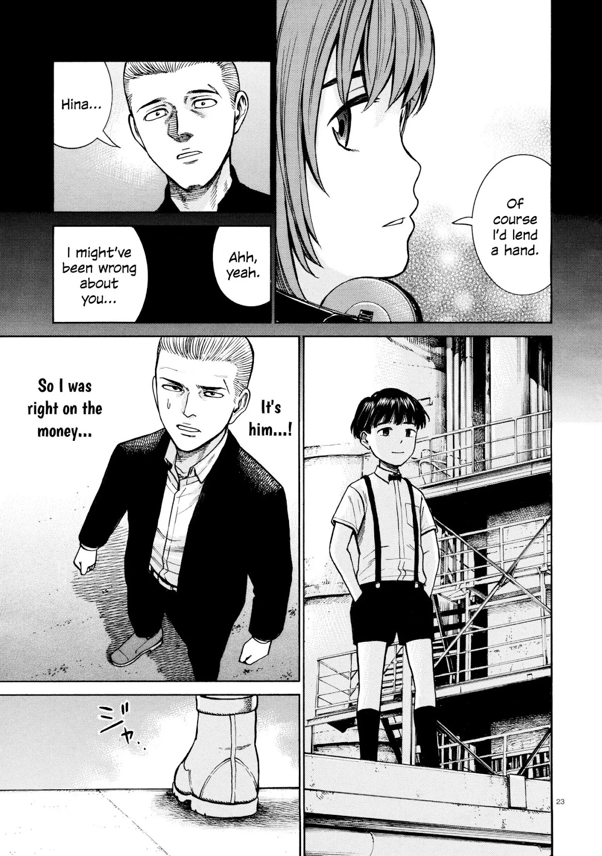 Hinamatsuri Chapter 68 page 23 - Chapter 68: Three year punch
