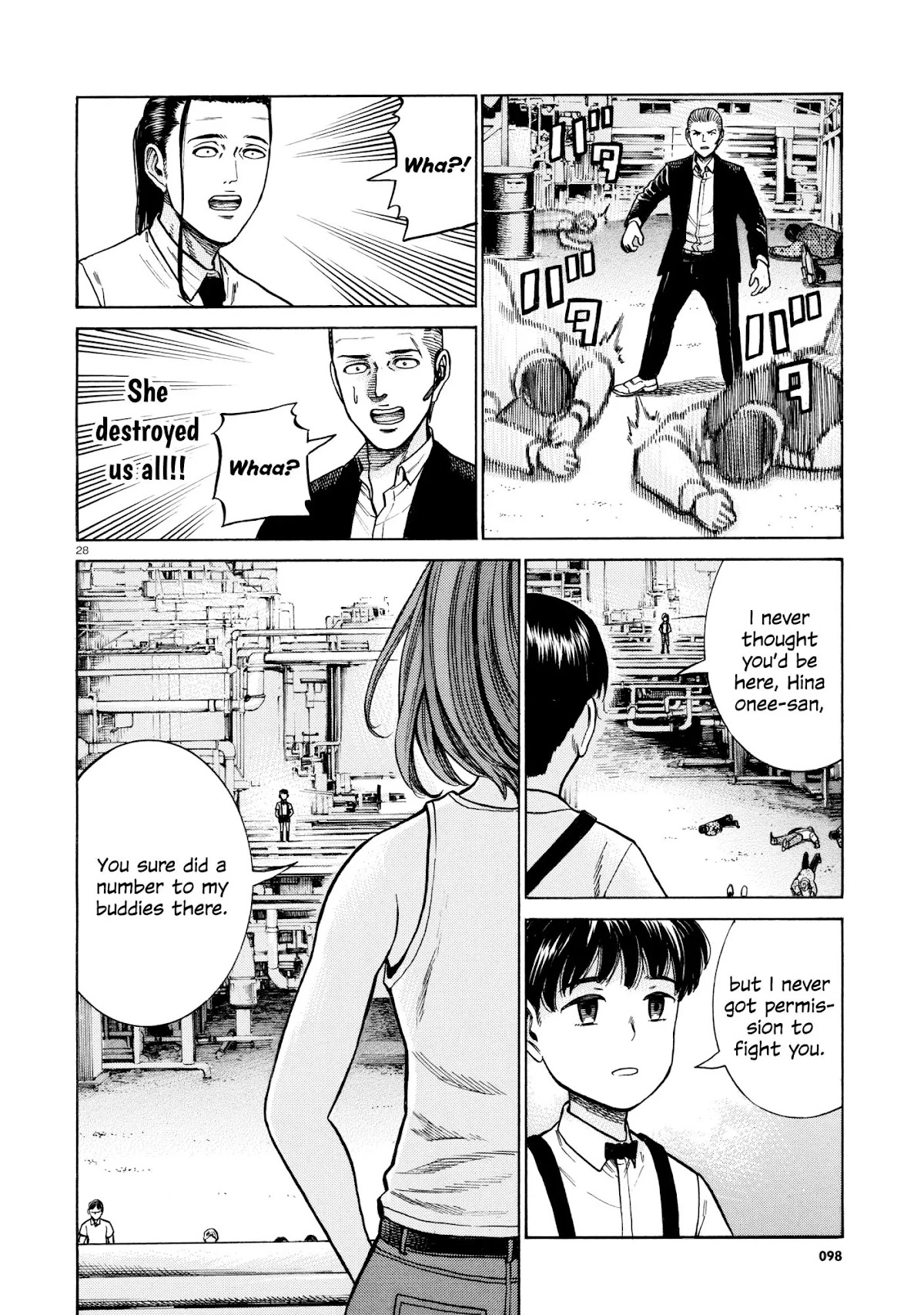 Hinamatsuri Chapter 68 page 28 - Chapter 68: Three year punch