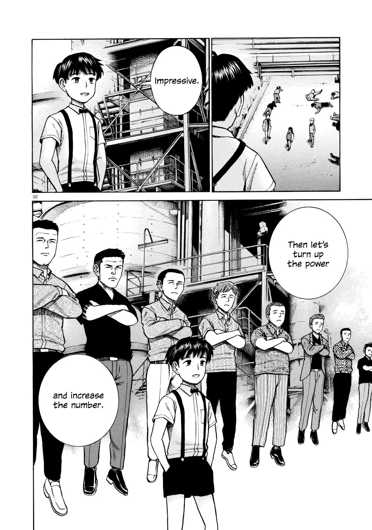 Hinamatsuri Chapter 68 page 32 - Chapter 68: Three year punch