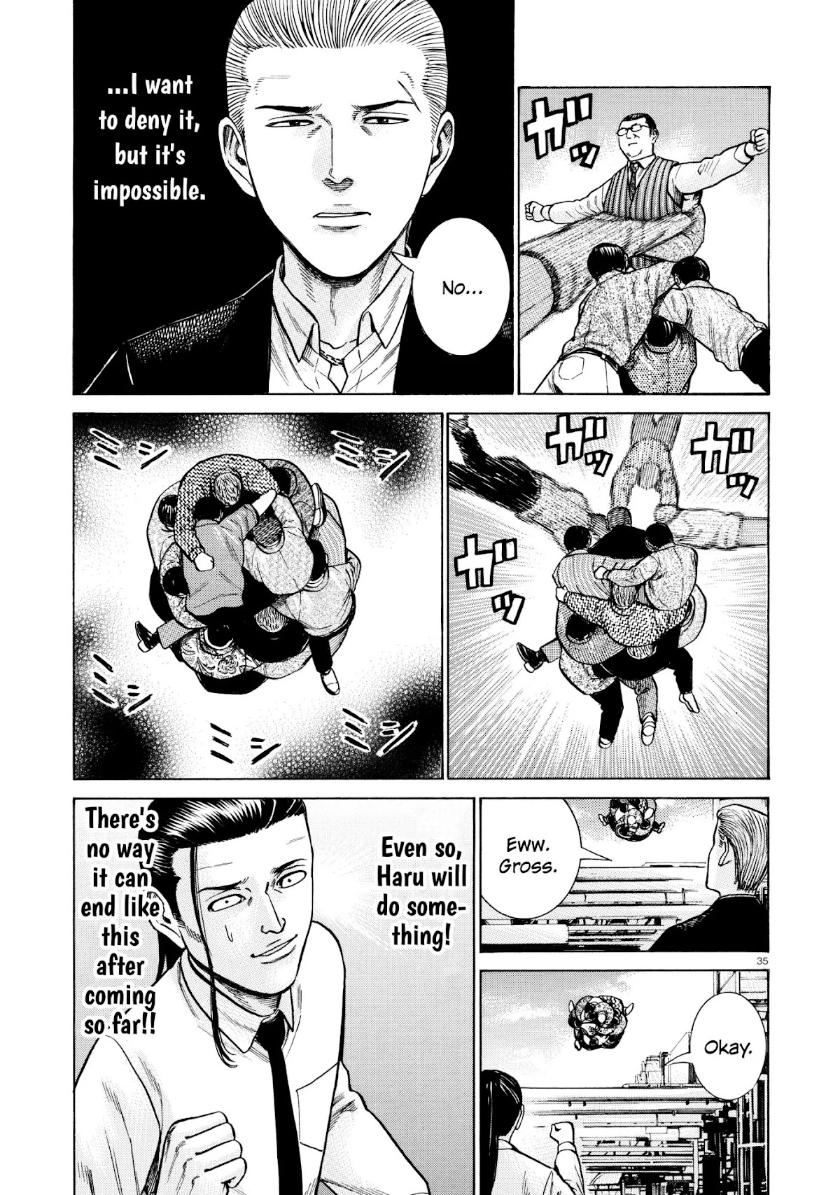 Hinamatsuri Chapter 68 page 35 - Chapter 68: Three year punch