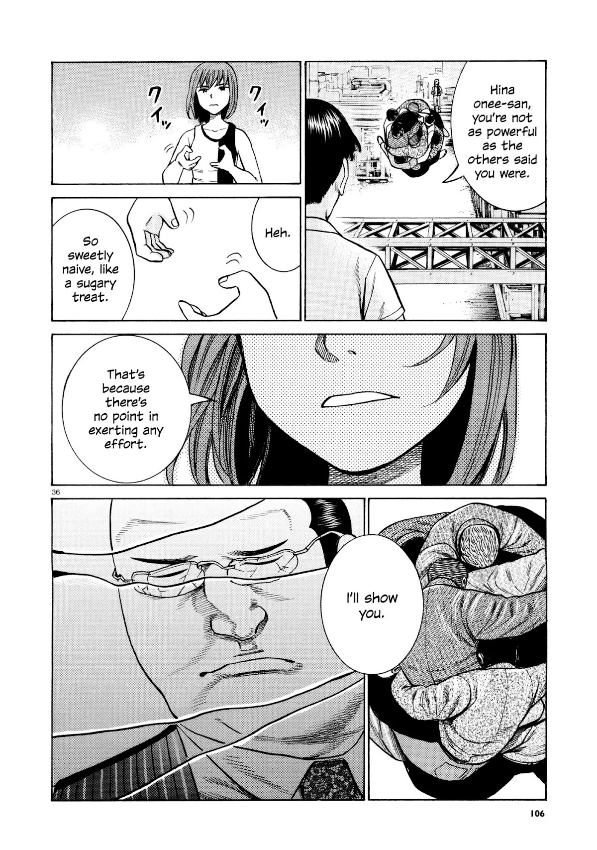 Hinamatsuri Chapter 68 page 36 - Chapter 68: Three year punch