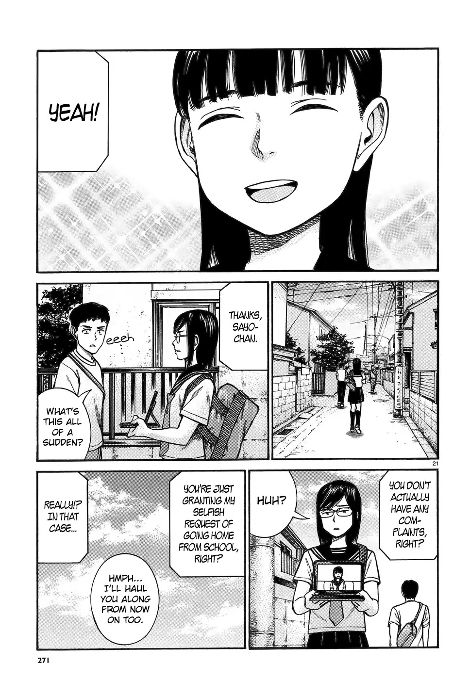 Hinamatsuri Chapter 82 page 21 - Chapter 82: Tablet Mishima Hitomi!