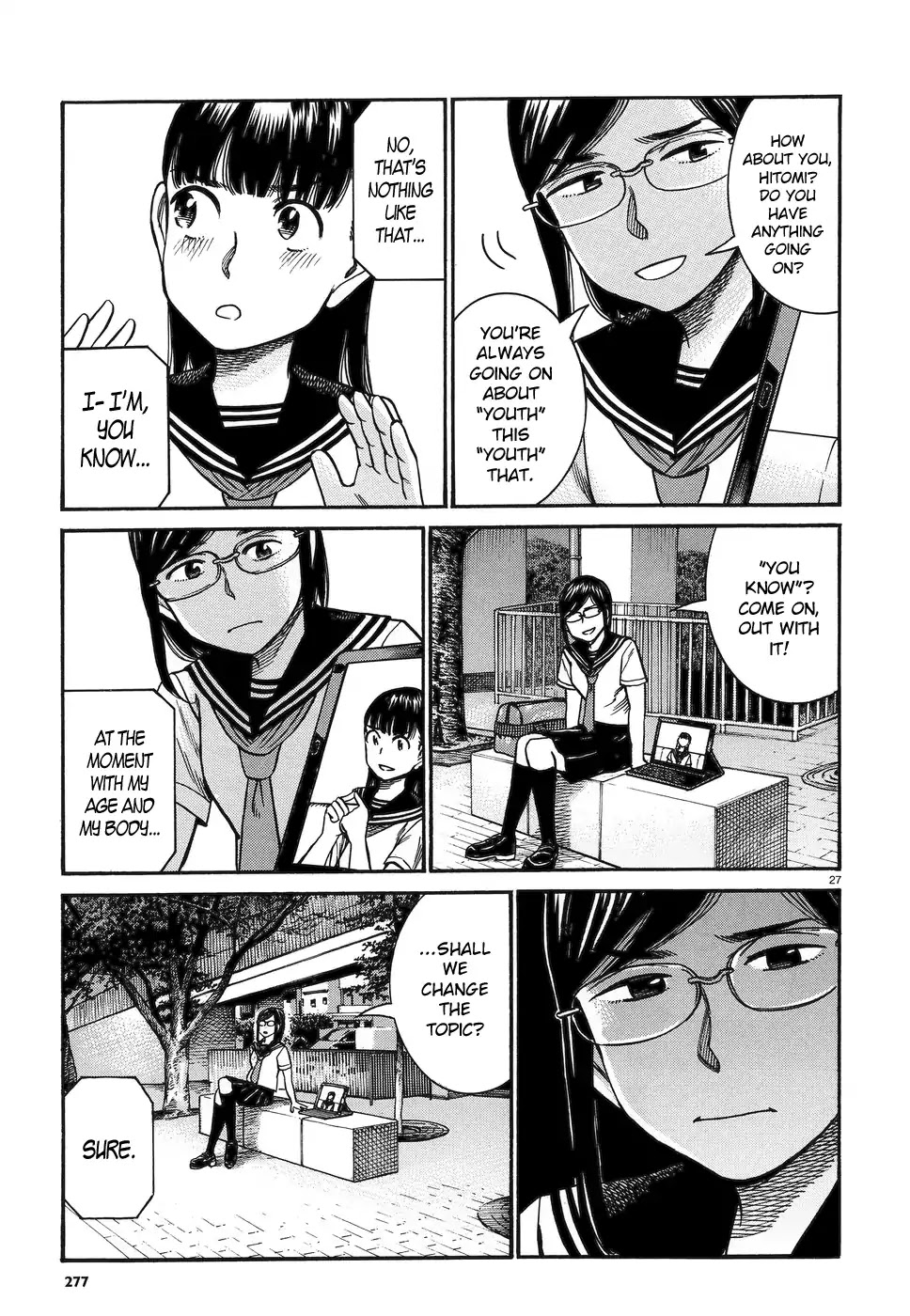Hinamatsuri Chapter 82 page 27 - Chapter 82: Tablet Mishima Hitomi!